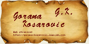 Gorana Košarović vizit kartica
